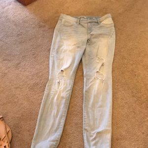 Light wash ripped jeans
